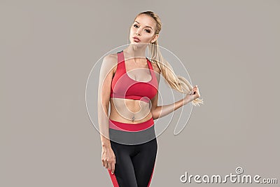 Fitness woman posing. Stock Photo