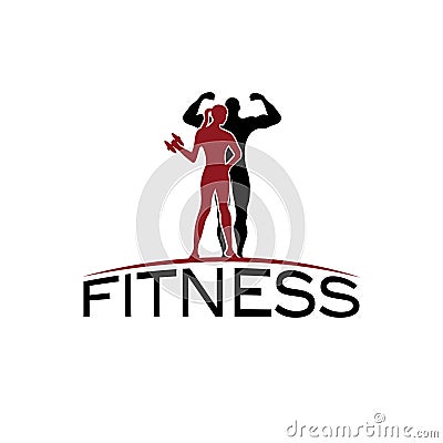 fitness silhouette character vector design temp Vector Illustration