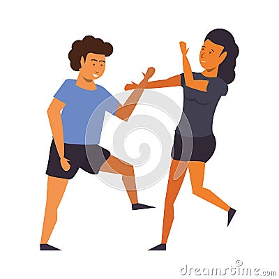 Fitness sport exercise lifestyle cartoon Vector Illustration