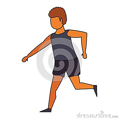 Fitness sport exercise lifestyle cartoon Vector Illustration