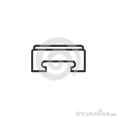 Fitness step line icon Cartoon Illustration