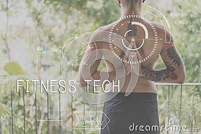 Fitness Tech Healthcare Wellness Innovation Concept Stock Photo