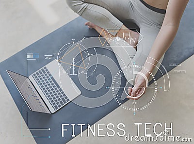 Fitness Tech Healthcare Wellness Innovation Concept Stock Photo