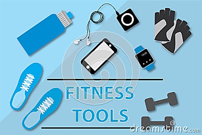 Fitness tools vector Vector Illustration