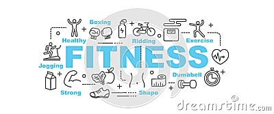 Fitness vector banner Vector Illustration