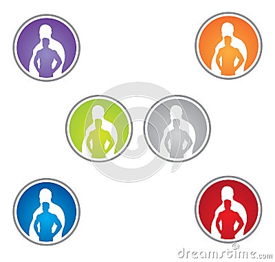 Fitness,Weight loss,Fat to Fit Man transformation Vector Illustration