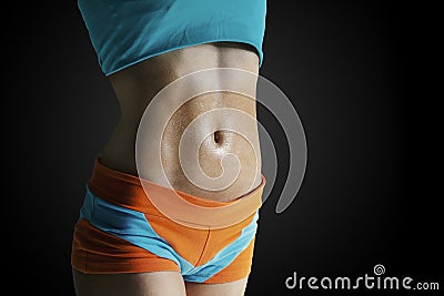 Fitness woman with flat tummy Stock Photo