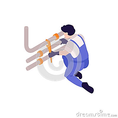 Fitter Isometric Illustration Vector Illustration