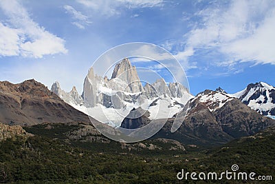 Fitz Roy mountain peak Stock Photo