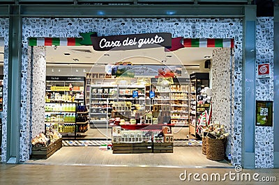 Fiumicino Airport interior Editorial Stock Photo