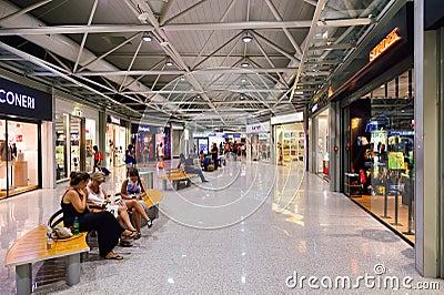 Fiumicino Airport interior Editorial Stock Photo