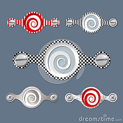 Five abstract objects Vector Illustration