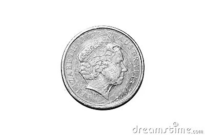 Five australian cents coin isolated Editorial Stock Photo