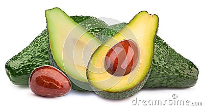 Five avocados Stock Photo