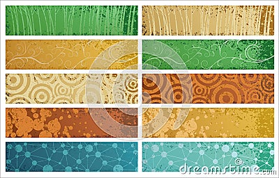 Five banners Vector Illustration