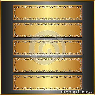 Five banners Vector Illustration