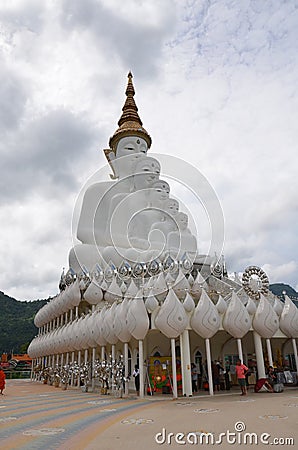 5 sitting Buddha Image Editorial Stock Photo