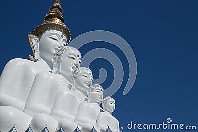 Five Buddha Stock Photo