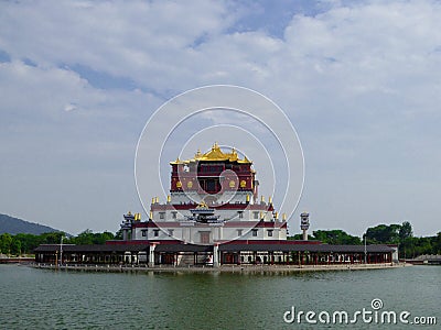 Five-Buddha-Palmprint Mandala Editorial Stock Photo