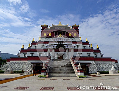 Five-Buddha-Palmprint Mandala Editorial Stock Photo