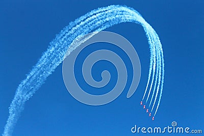 Five Canadian Snowbirds in the sky Editorial Stock Photo