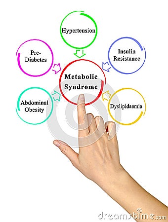 Causes of Metabolic Syndrome Stock Photo