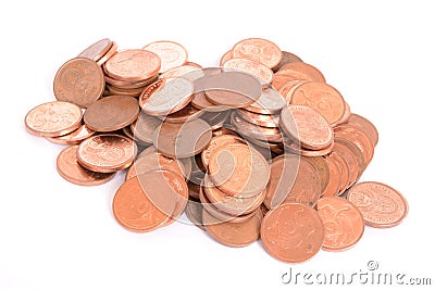 Five cents coins - South African Rand Stock Photo