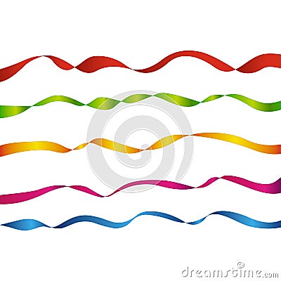 Set of Colorful Tapes Isolated on White Background Vector Illustration