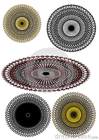 five vector design Vector Illustration