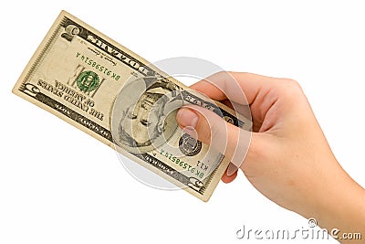 Five dollars Stock Photo