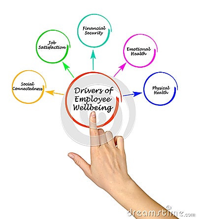 Drivers of Employee Wellbeing Stock Photo