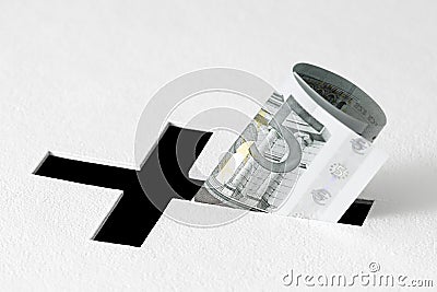 Concept of church donations and charity activity Stock Photo