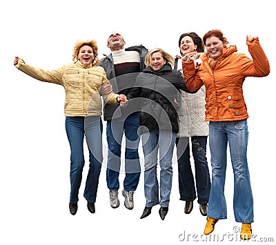 Five expressive people Stock Photo