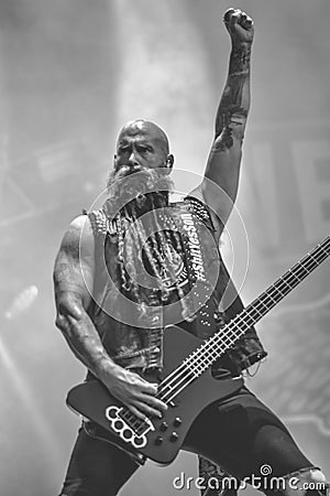 Five Finger Death Punch, Chris Kael Hellfest 2017 heavymetal Editorial Stock Photo