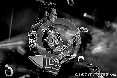 Five Finger Death Punch, Jason Hook Hellfest 2017 heavymetal Editorial Stock Photo