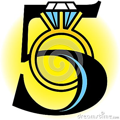 Five Golden Rings/eps Vector Illustration