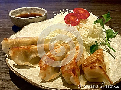 Fried Dumpling. China, Japan Stock Photo