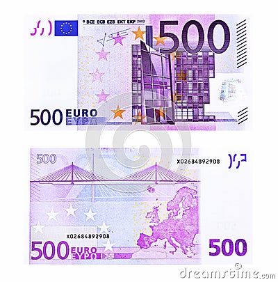 Five hundred euro Stock Photo