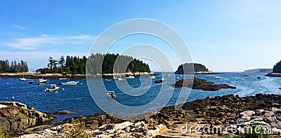 Five island vieW Maine USA Stock Photo