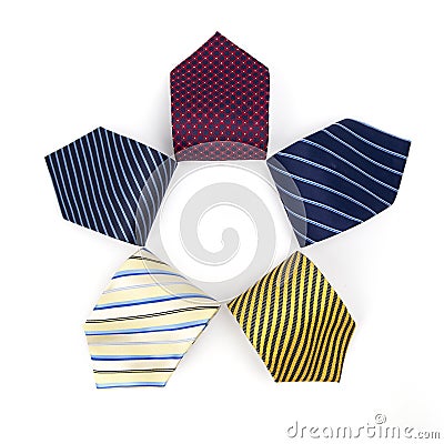 Five kinds of tie Stock Photo