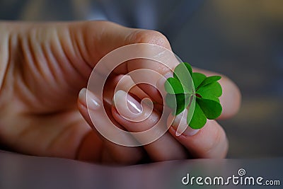 Five leaf clover Stock Photo