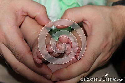 Five little toes of a baby Stock Photo