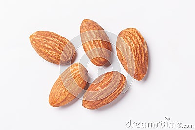 Almond kernel isolated on white background Stock Photo