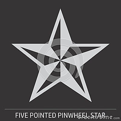 Five pointed pinwheel star icon Stock Photo