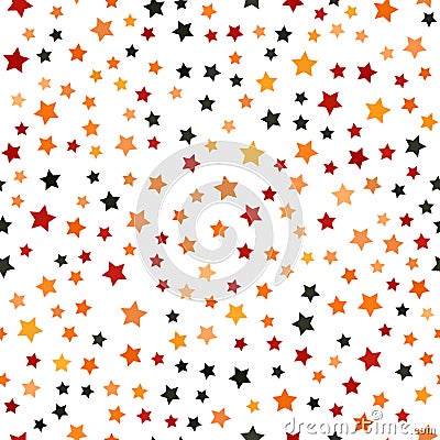 Five-pointed star chaotic pattern. Seamless vector background Vector Illustration