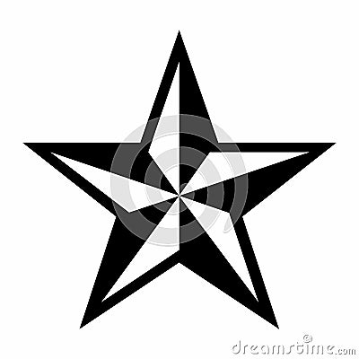 Five pointed star Vector Illustration