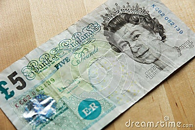 Five pounds Editorial Stock Photo