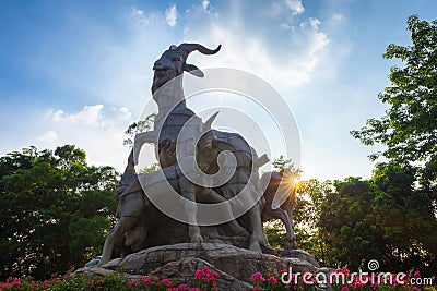 Five Rams Statue, Guangzhou Editorial Stock Photo