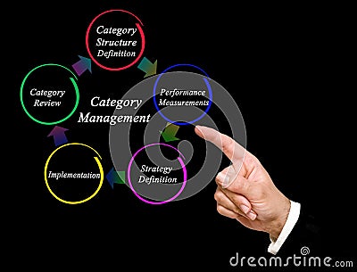 Stages of Category Management Stock Photo