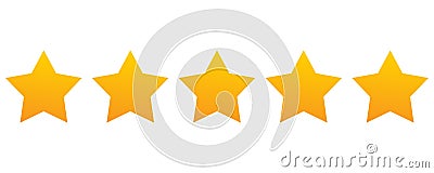 Five star customer icon. Vector isolated illustration Vector Illustration